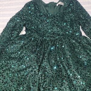 SHEIN Green Sequin Kids Dress